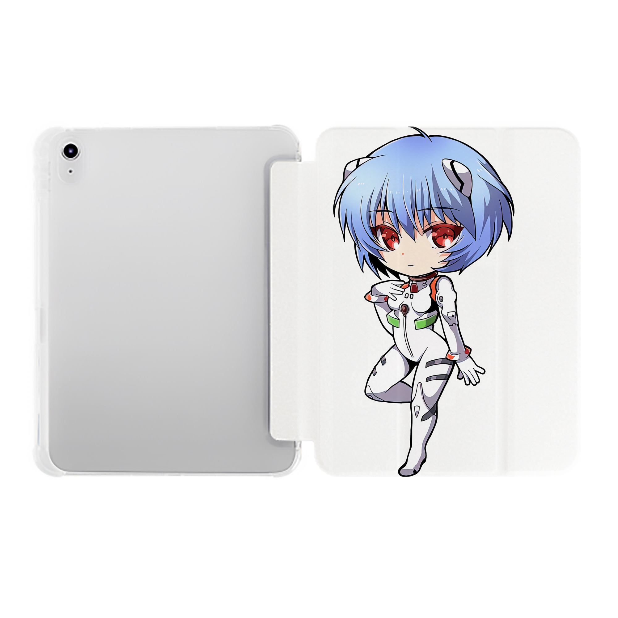 （画像用） EVA 新世紀エヴァンゲリオン IPad ケース ペン収納付き 三つ折りスタンド PUレザー×シリコン 対応機種9.5/10.5/10.9インチ